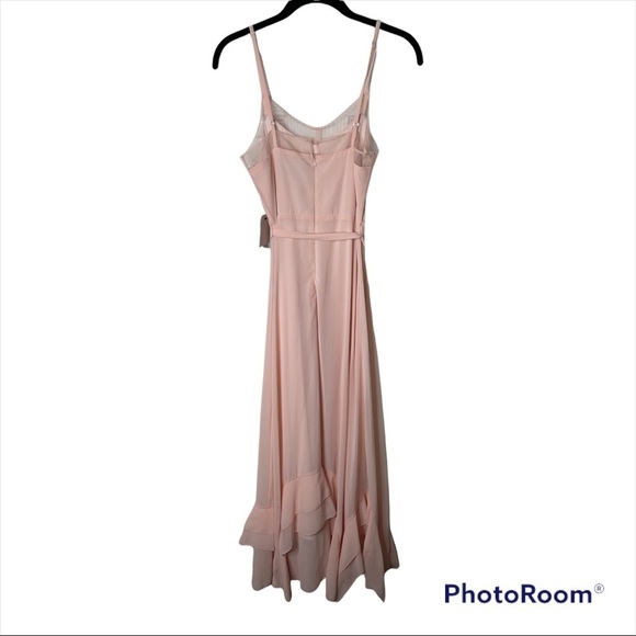 NWT LULUS Blush Pink Stars in Your Eyes Maxi Dress Bridesmaid Size Small - Picture 6 of 6